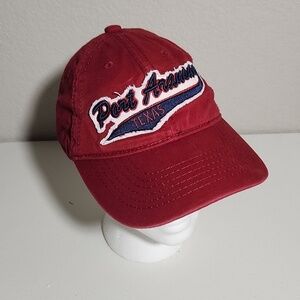 Port Aransas Texas hat Mens Cap jacobson hat maroon strap back